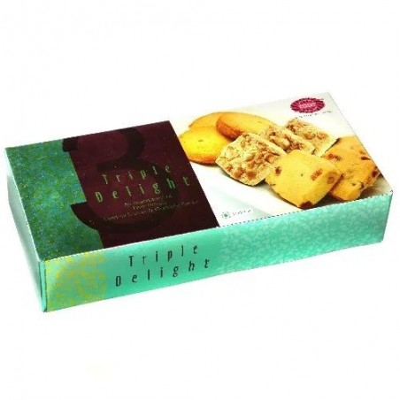 Karachi Bakery Vegan (Blue) Triple Delight Biscuits [14] ( 600 gr )