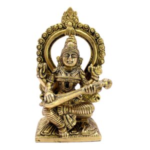 Brass Murti Idiol Saraswati ji ( 6``)